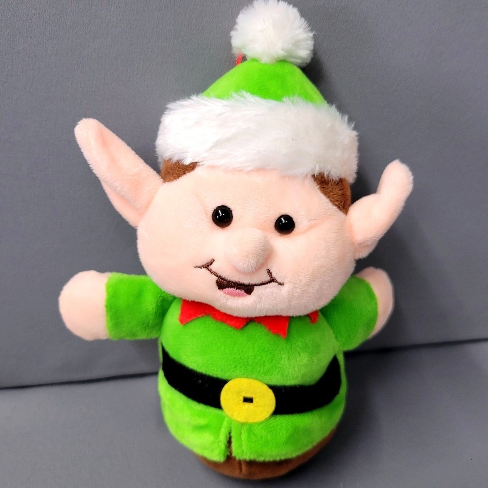 Christmas Elf Plush Holiday Decor Small Green Red Toy